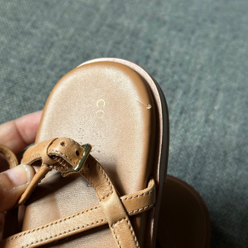 Cole Haan Grand 360 Tan Leather Flat Thong Ankle Strap Sandals
Womens 7.5B - Picture 6 of 6